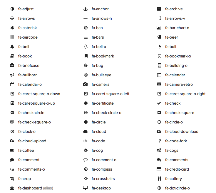 FontAwesome-icons