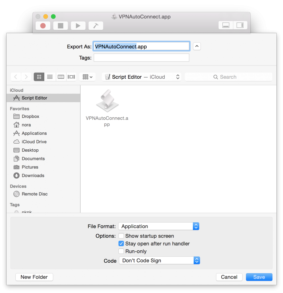 Script Editor Export
